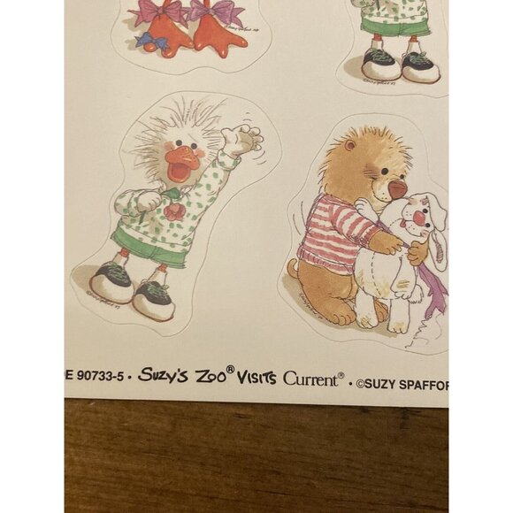 Vintage Suzy’s Zoo Visits Current Inc Sticker Sheet - Picture 2 of 3